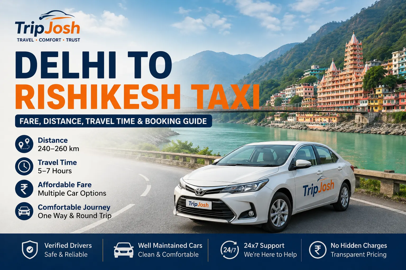 Delhi to Rishikesh taxi service with private cab